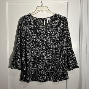 Black Polka Dot Women’s Blouse